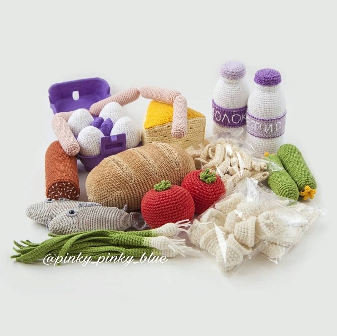 [Игрушки] МК Набор вязаной еды (pinky_pinky_blue)