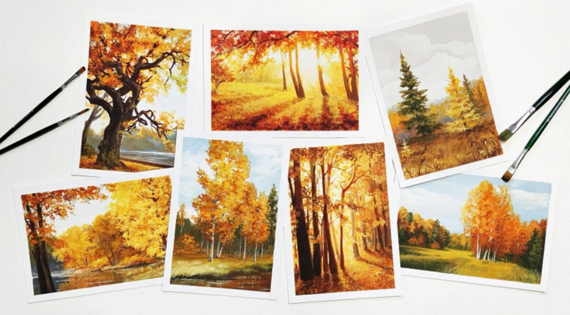 [Art box studio] Осенний пейзаж. Акрил