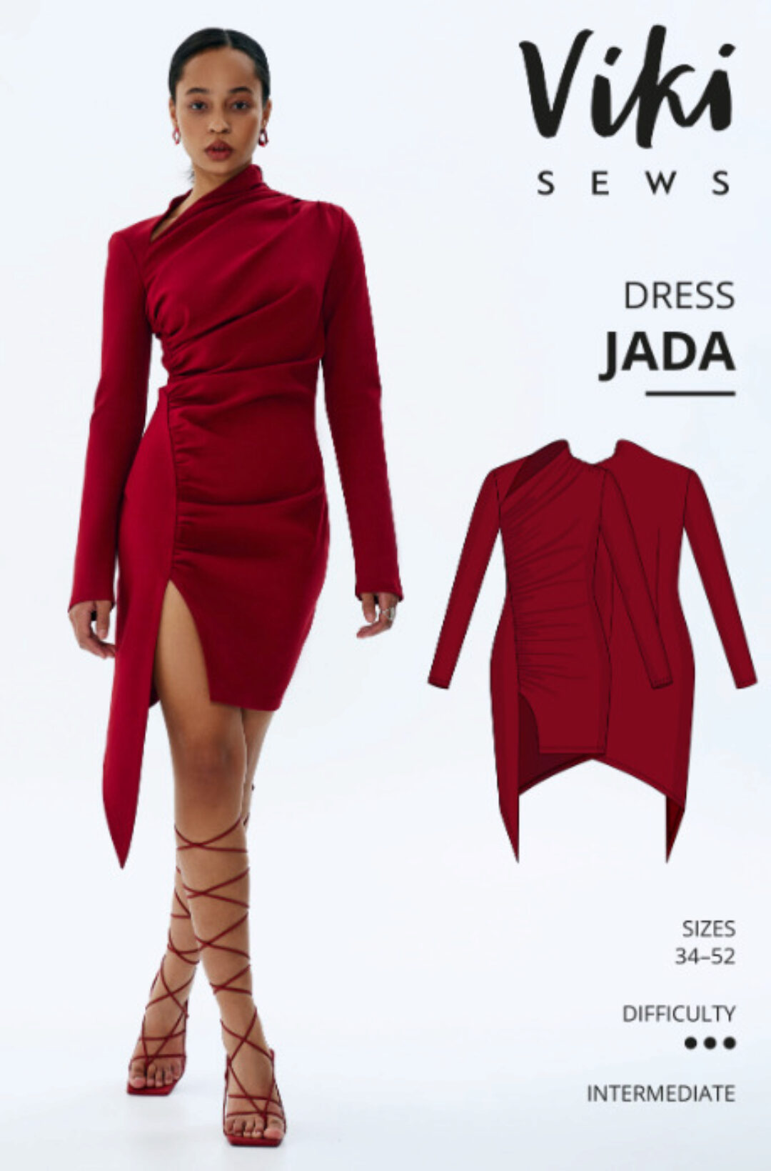 [Vikisews] Exclusive Jada dress sewing pattern. Размеры 34-52. Рост 162-168 (Виктория Ракуса)