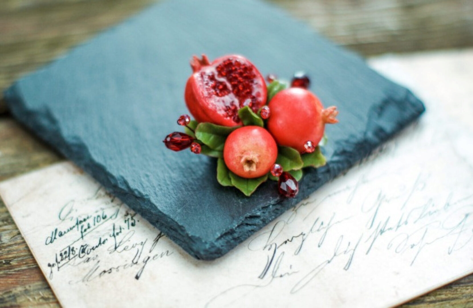 [clayberry] Гранаты (брошь + 2 вида сережек) (Елена Вакатова - Кишинская)