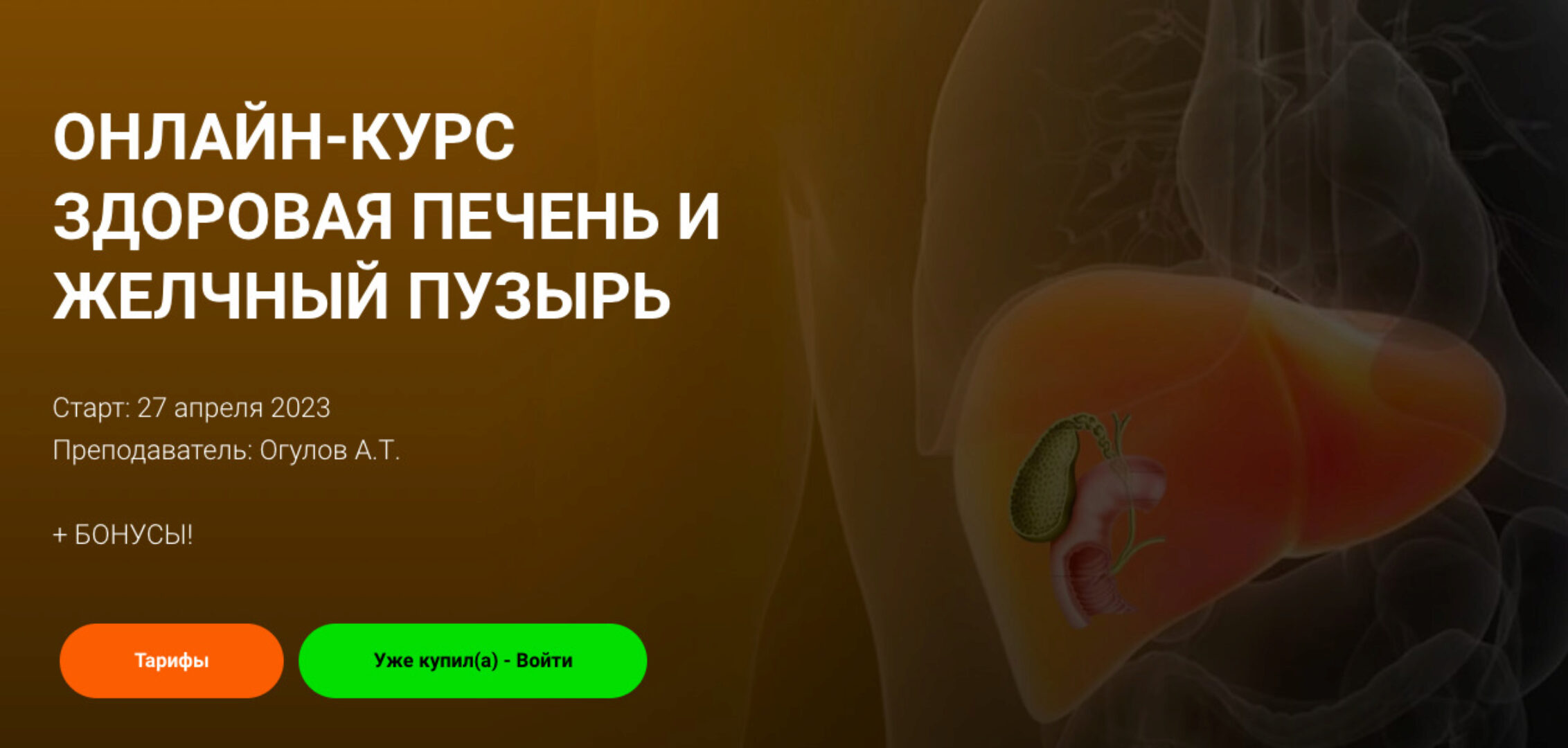 [Академия Огулова] Здоровая печень и желчный пузырь. Тариф - Стандарт (Александр Огулов)