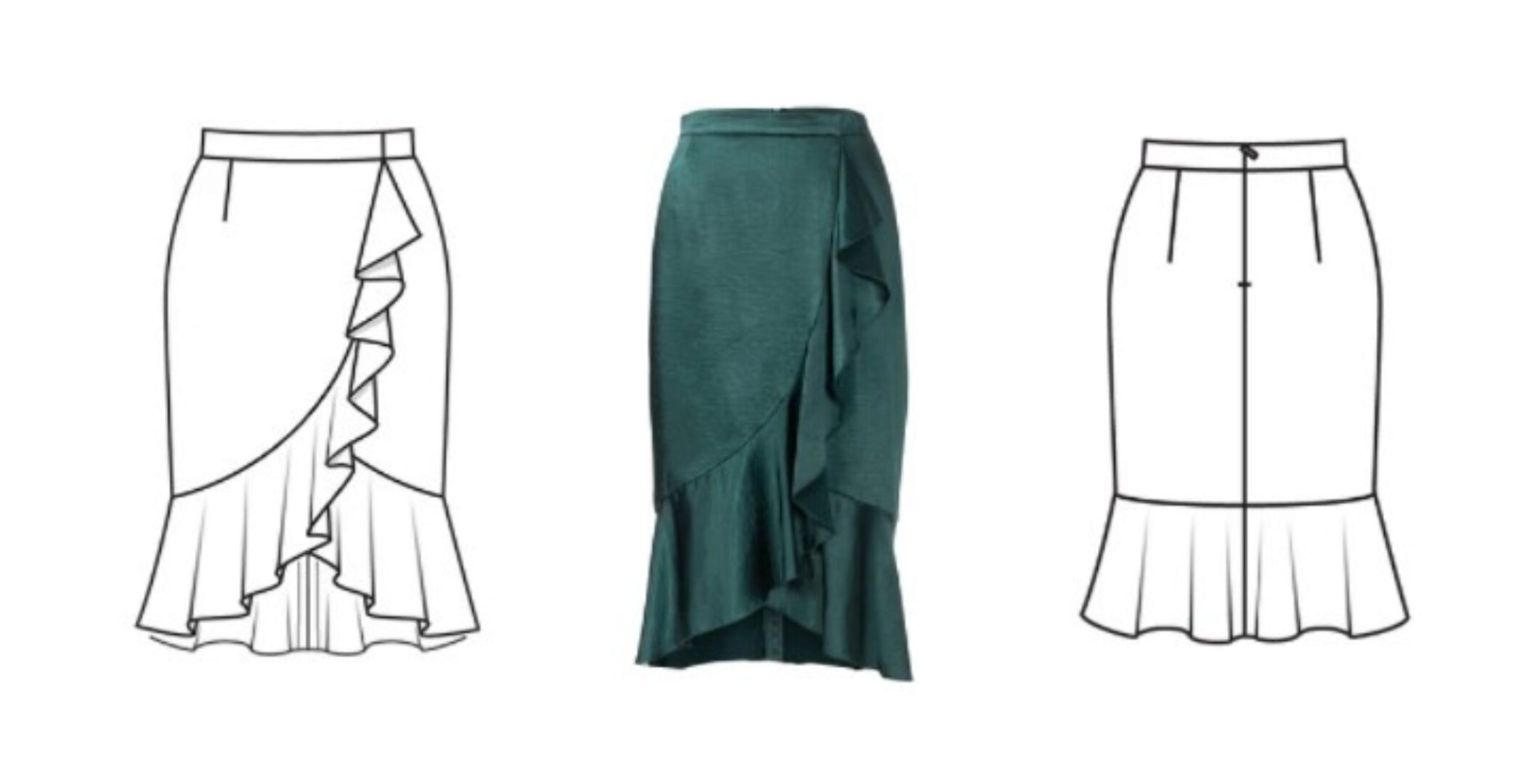 [Академия Бурда] Юбка с воланом и эффектом запаха (Оксана Тимофеева)