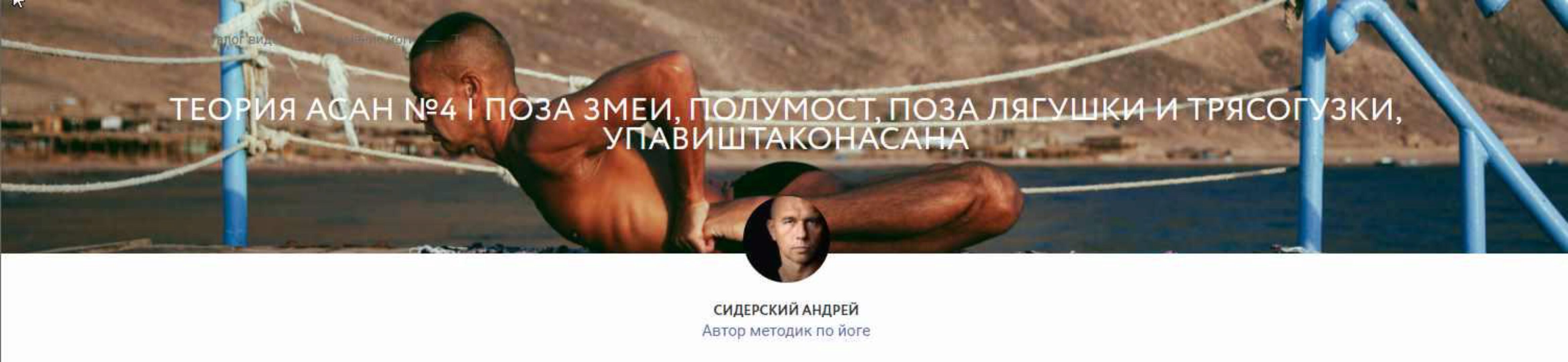 Теория асан №4. Поза змеи, полумост, поза лягушки и трясогузки, упавиштаконасана (Андрей Сидерский)