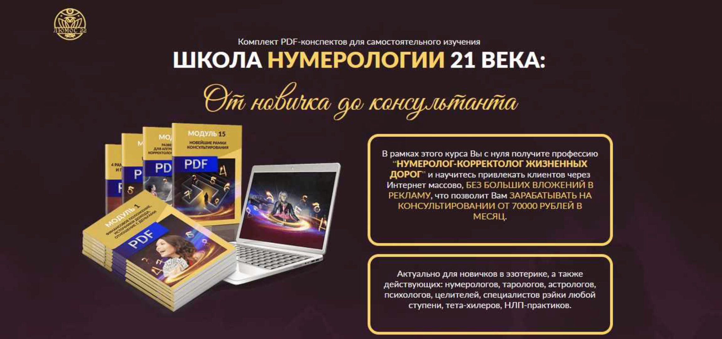 [Люмос 22] Школа Нумерологи 21 век. Пакет Конспекты (Мара Боронина)