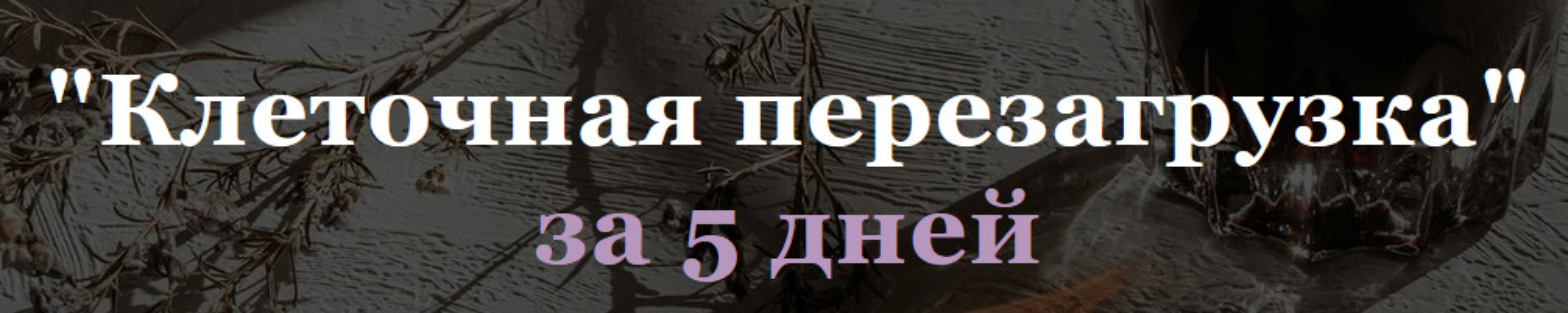 Клеточная перезагрузка за 5 дней (Юлия Кудрина)