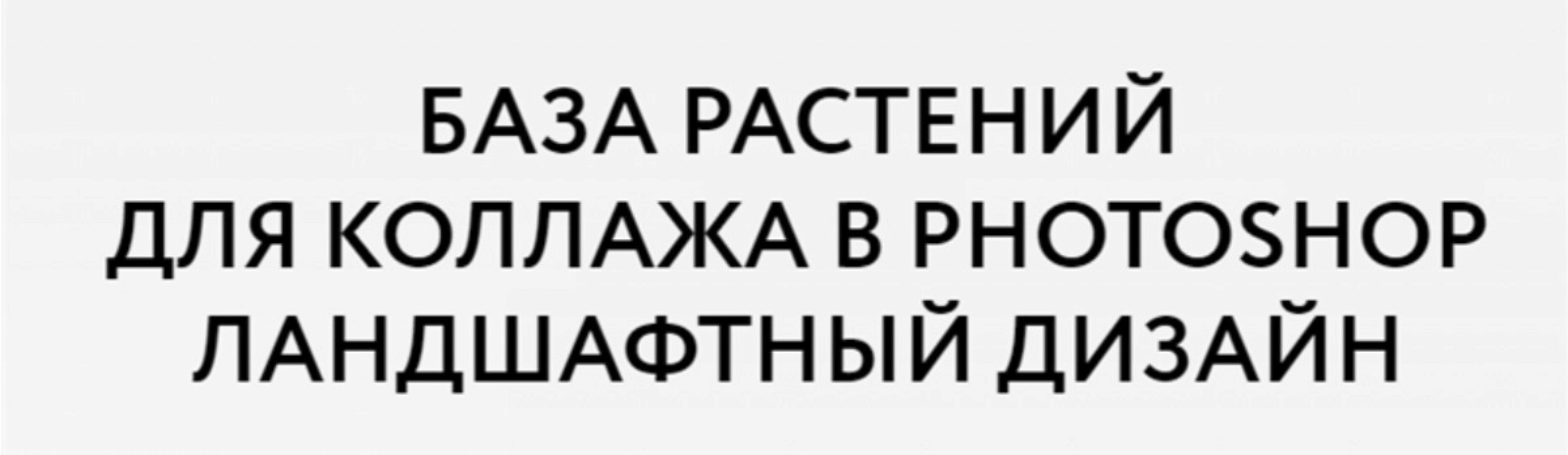 [Школа ландшафтного дизайна] База растений для коллажа в Photoshop (Оксана Хлебородова)
