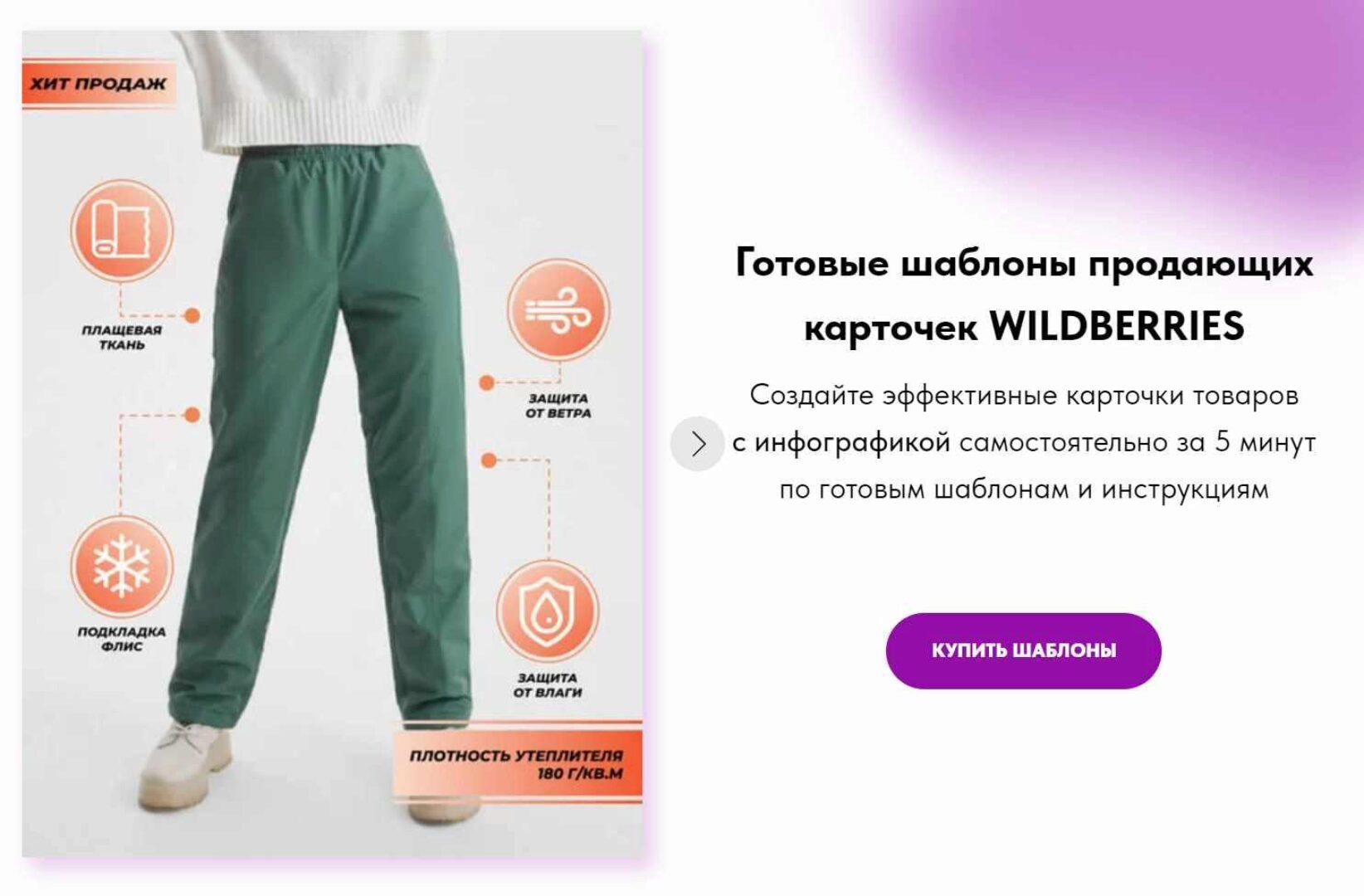 Готовые шаблоны продающих карточек Wildberries. Тариф Бизнес (kristallab)