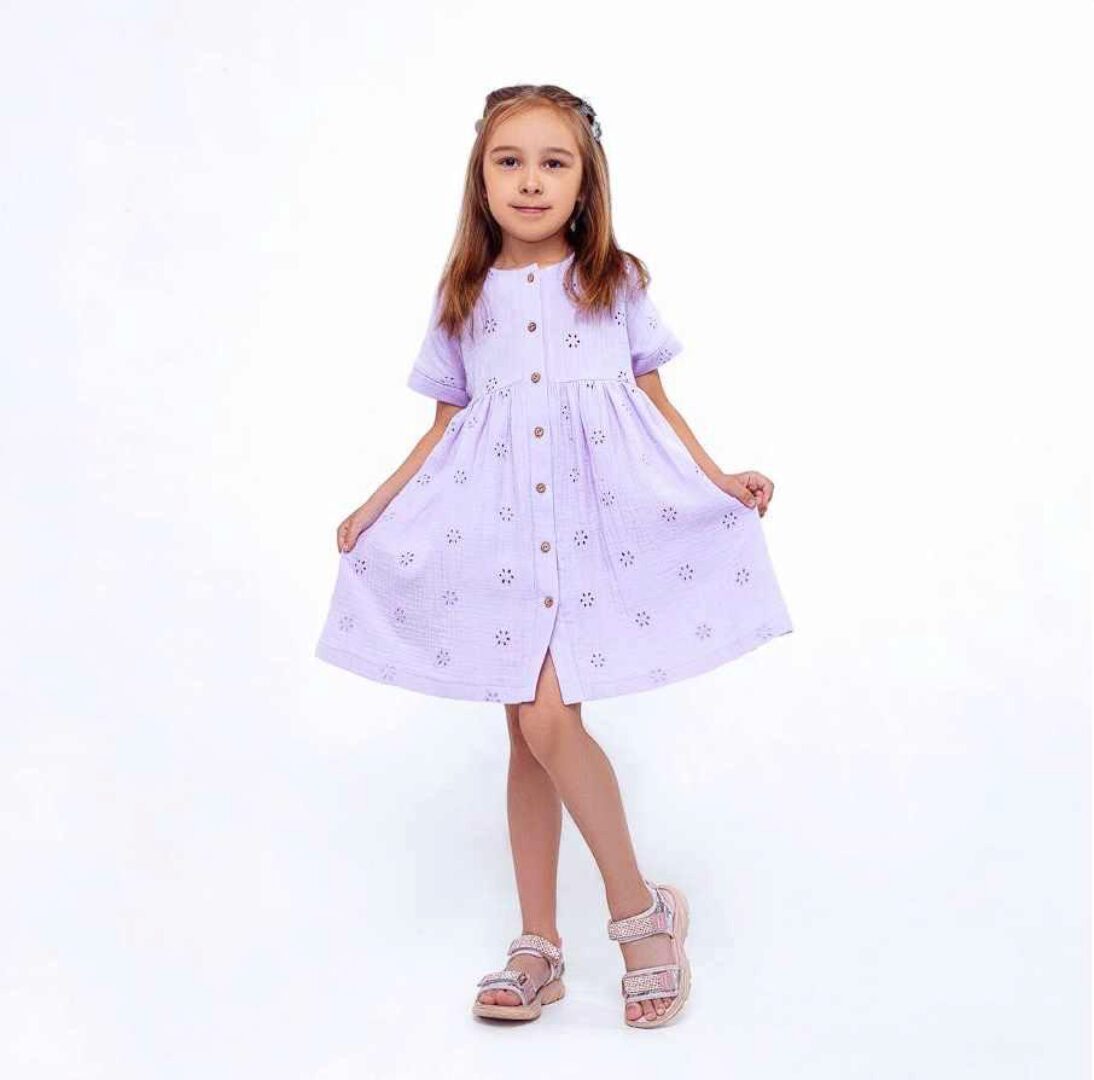 [elina_patykova] Платье Муслин девочки. Размеры 80-164 (Элина Патыкова)