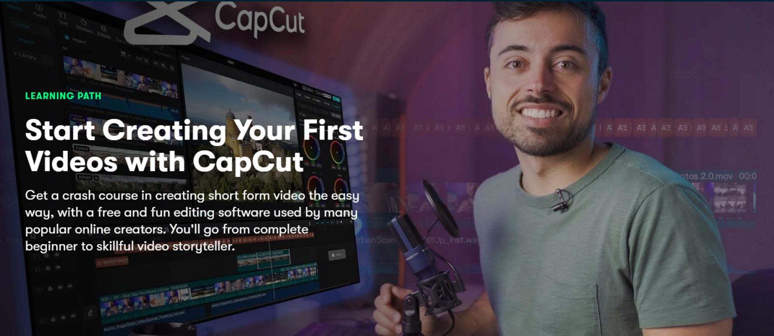 Capcut для настольных компьютеров: Лучший курс редактирования видео для создателей Reels и TikTok. С переводом (Энрико Лузи)