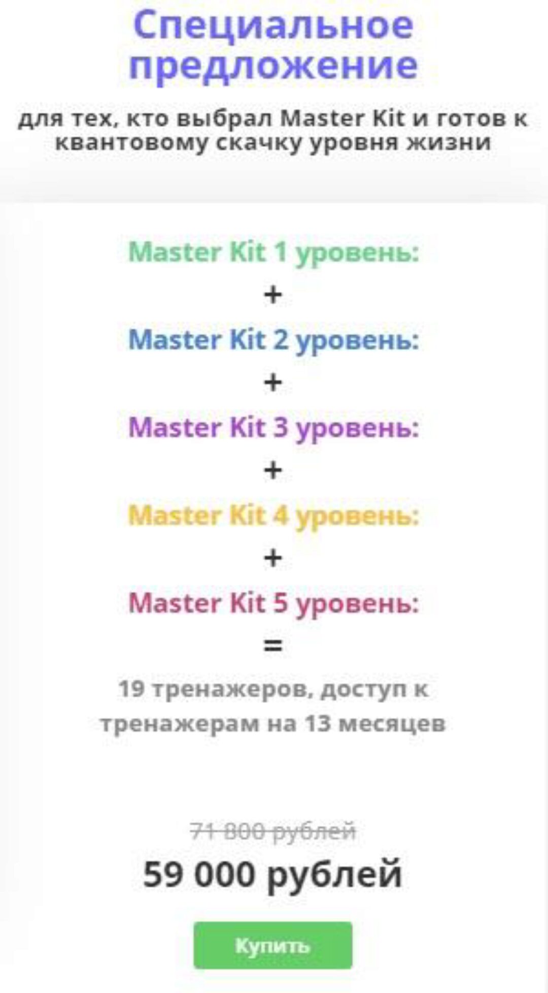 Master Kit - методика саморегуляции Все 5 уровней Super Ego (Дарья Трутнева)