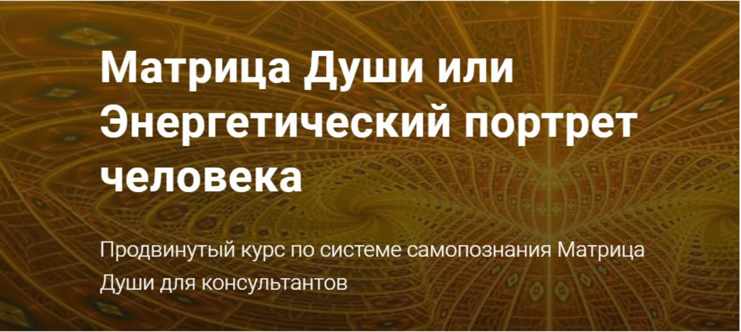 Матрица Души или Энергетический портрет человека (Александра Шобогорова)