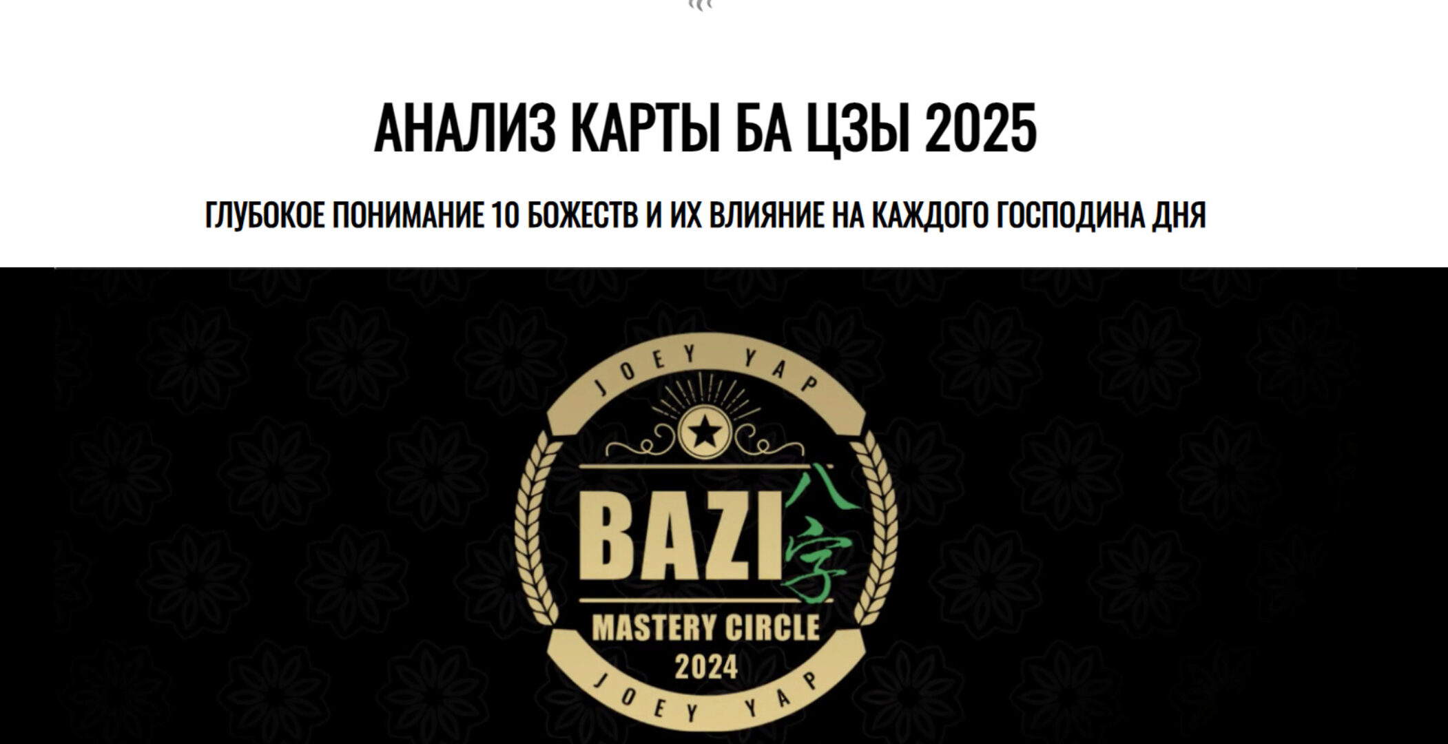 Анализ карты Ба Цзы 2025 (Joey Yap)