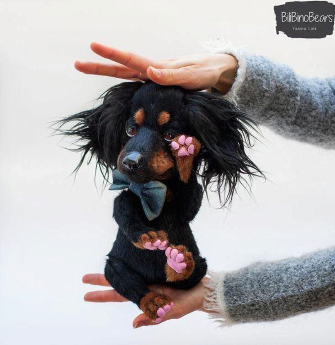 Создание выкройки игрушки в стиле натюр на примере собаки (Янина Линк)