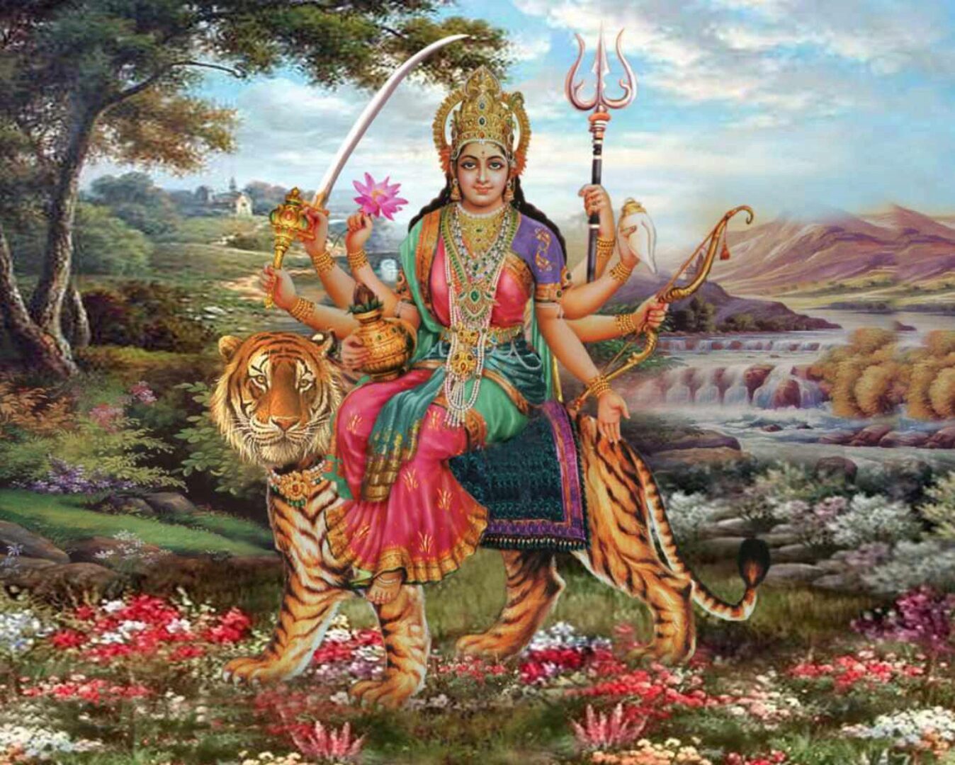 Дурга. Что означает ее 10 аспектов и 10 видов оружия. Лекции с 1 по 10 (Шива)