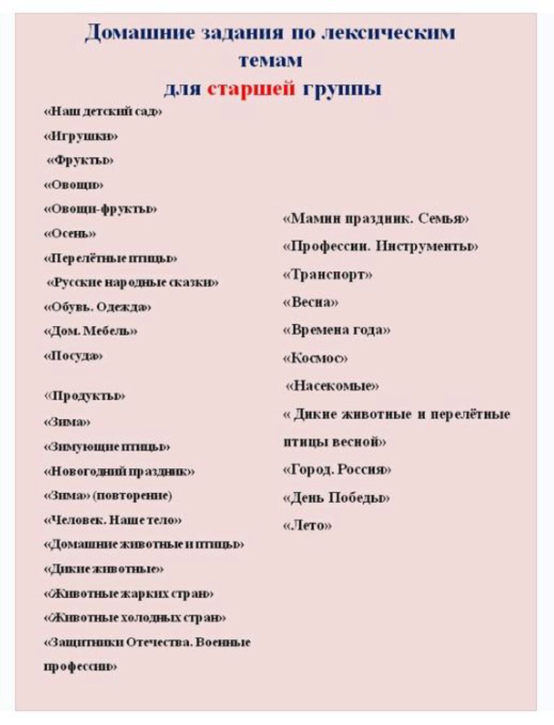 [Шкатулка логопеда] Домашние задания по лексическим темам для старшей логопедической группы (Юлия Новосёлова)