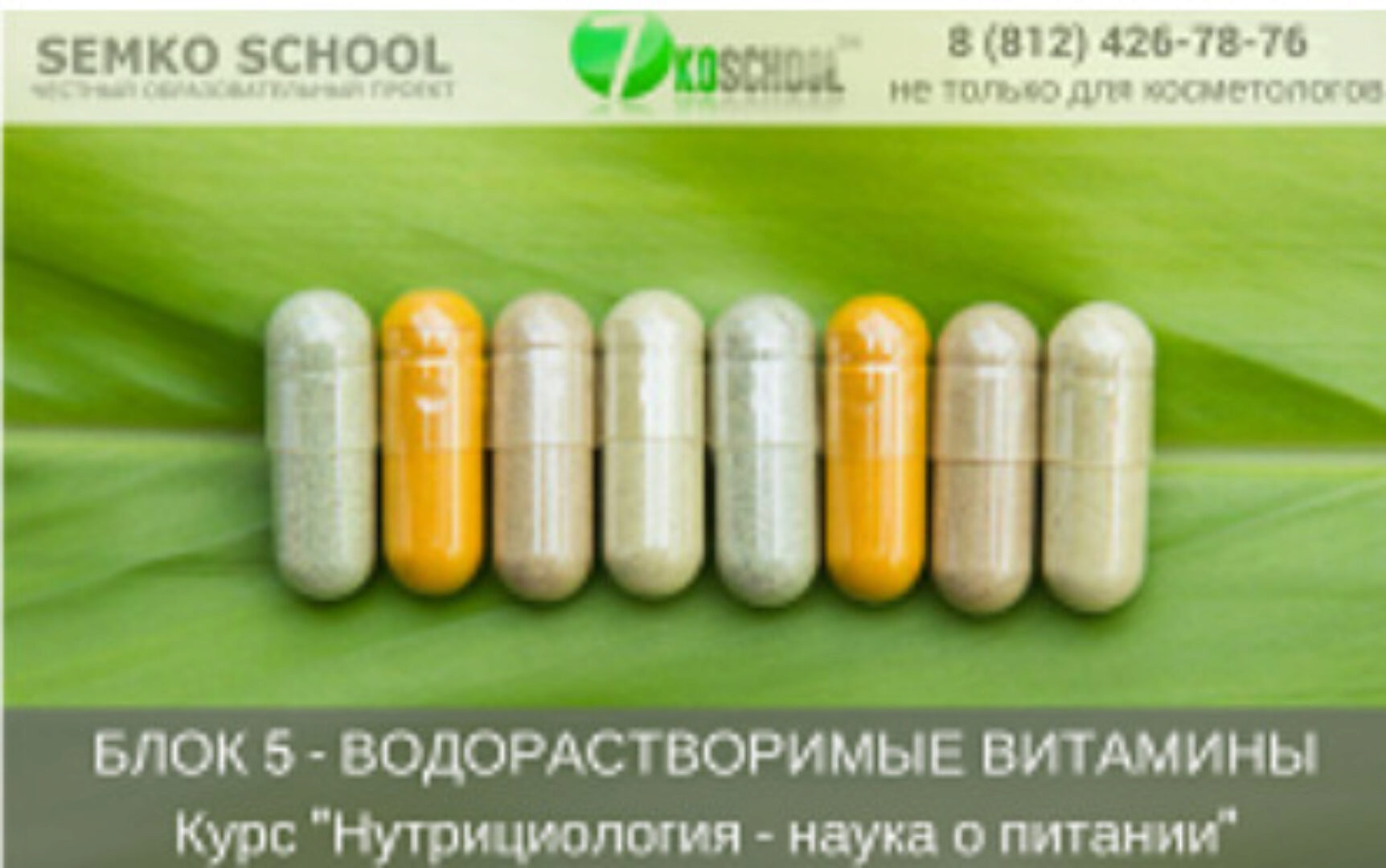 [7koschool] Нутрициология - наука о питании. Блок 5 «Водорастворимые витамины» (Анастасия Семко)