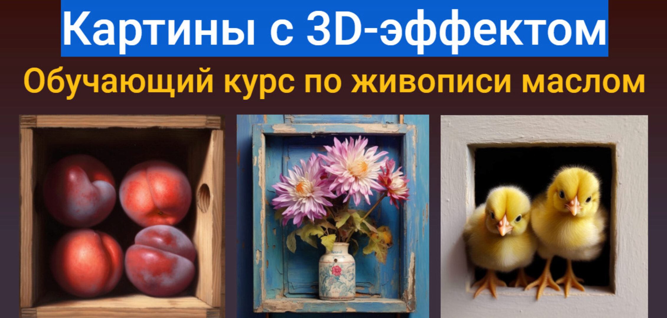 [ZartSchool] Картины с 3D-эффектом. Комплект из трех картин (Татьяна Зубова)