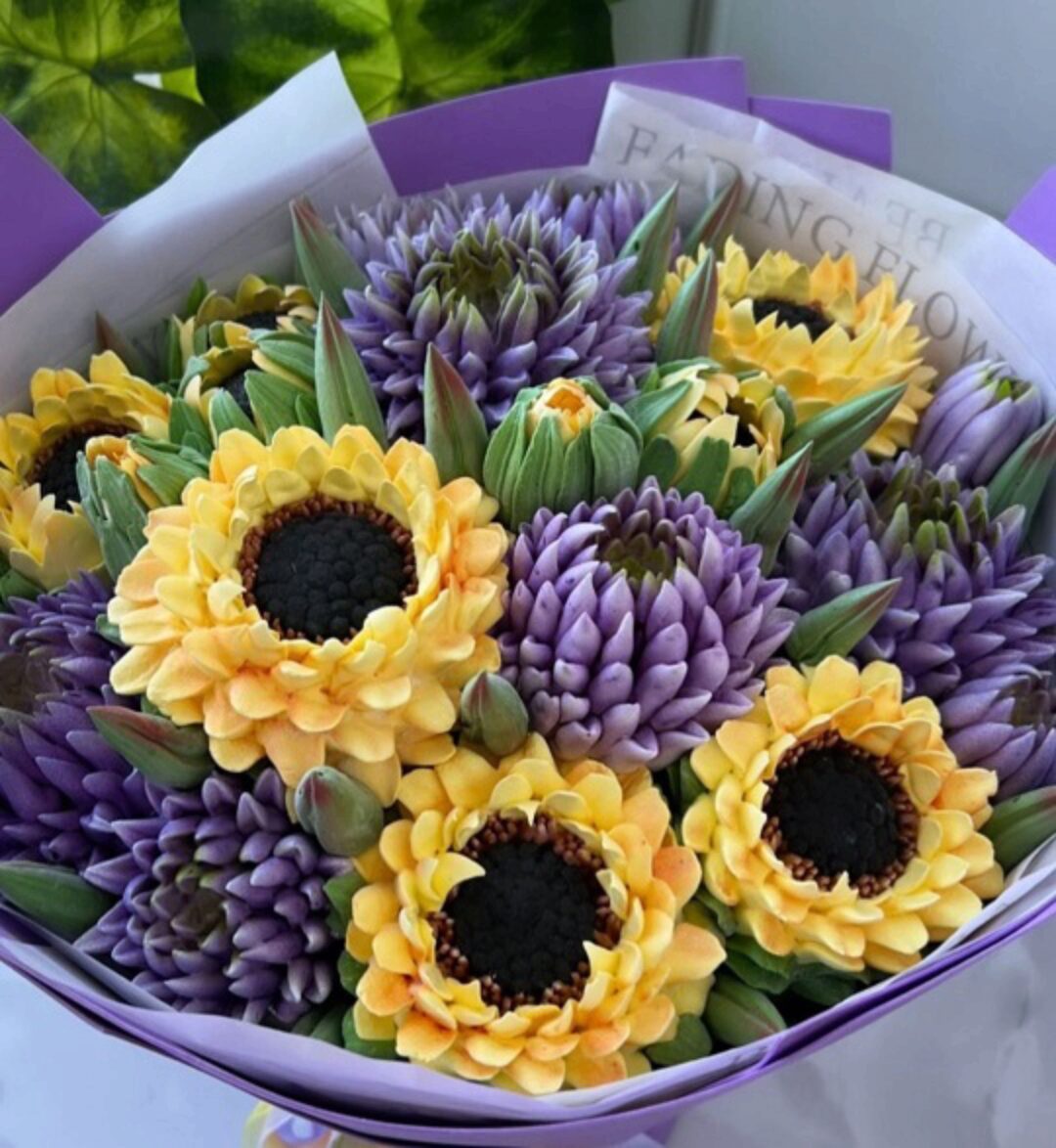 [buket_zefira_rnd] Букет из подсолнухов и хризантем (Анна Иванова)