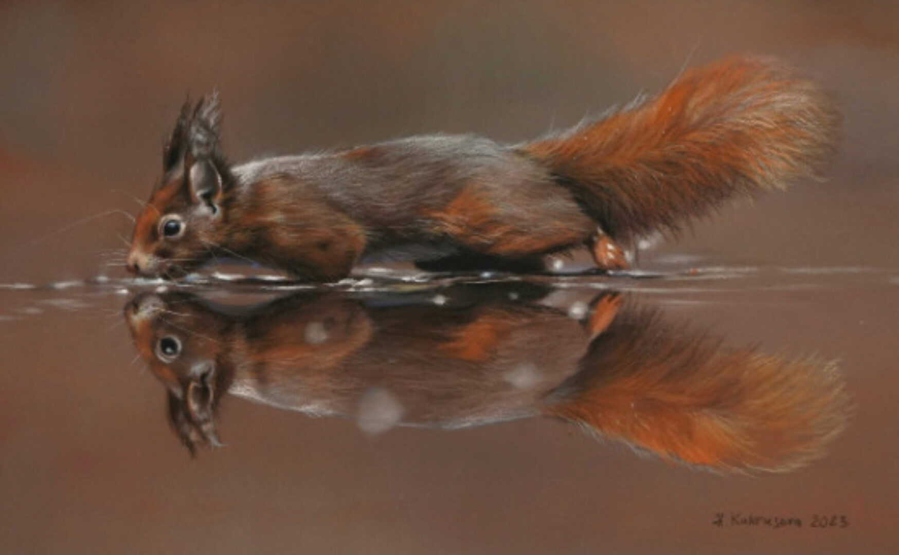 Углубленный курс пастели «Белка с отражением». Тариф: Без обратной связи (Ирина Кукрусова)