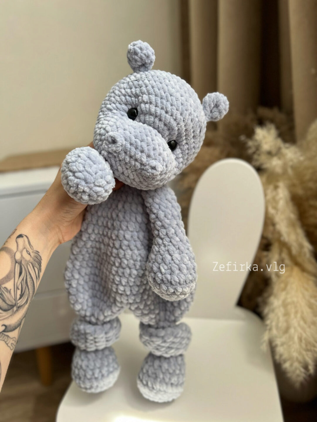 Игрушка-комфортер Бегемот (Валентина Ващенко)