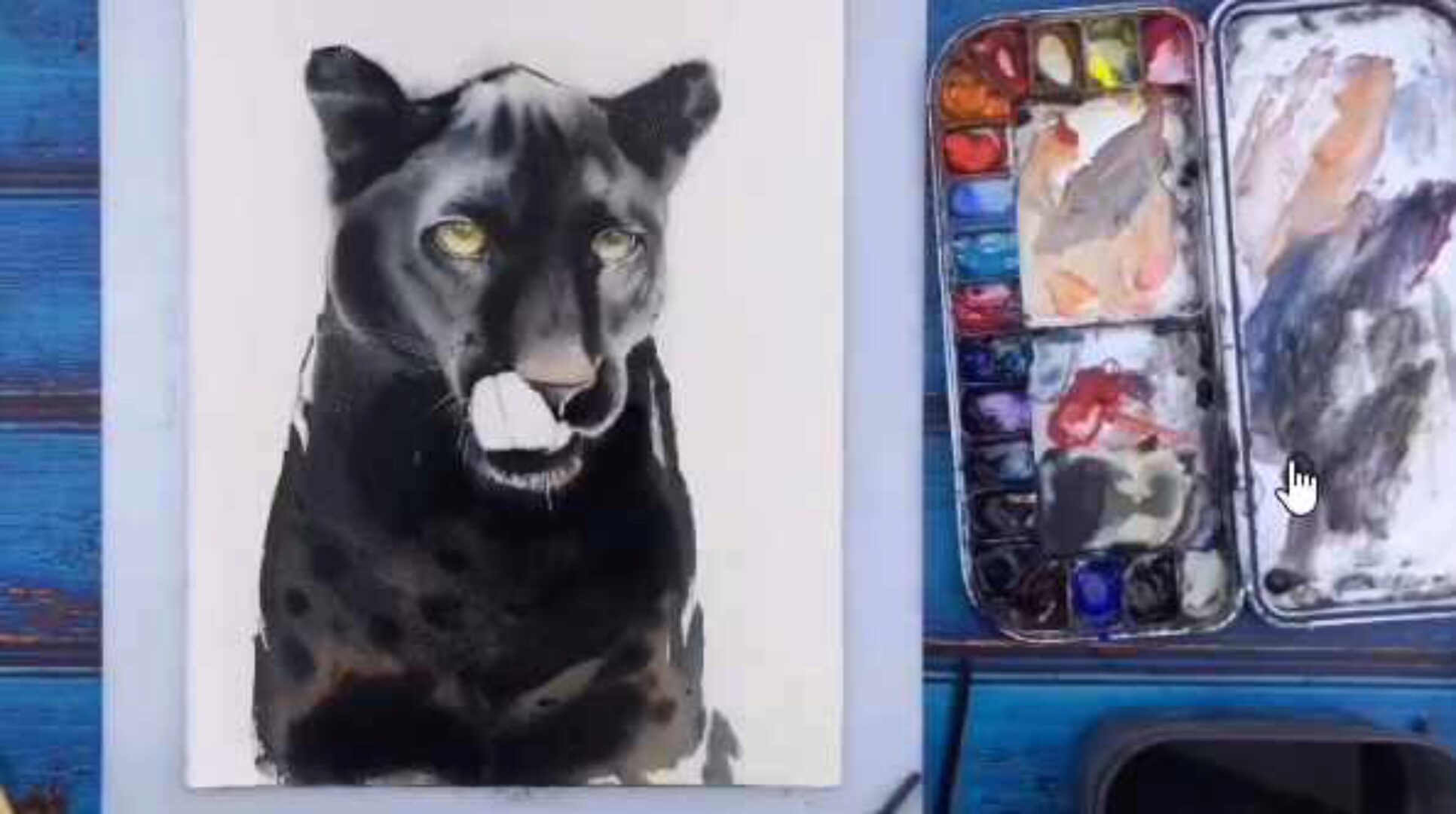 [Lil School] Звери в акварели. Большие кошки. Тариф «Базовый» (Ирина Кукрусова)