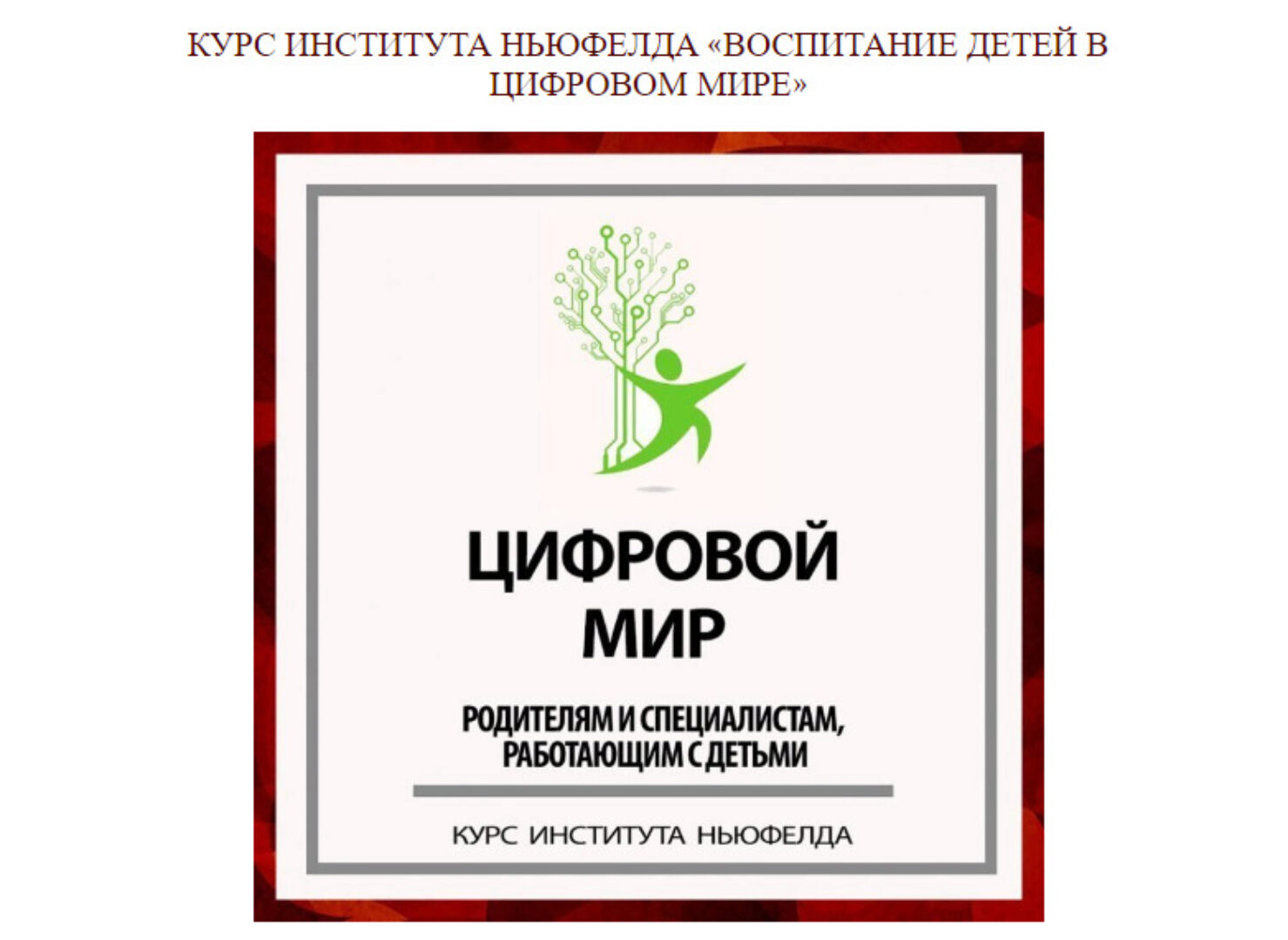 [Институт Ньюфелда] Воспитание детей в цифровом мире (Ирина Маценко, Надежда Шестакова)