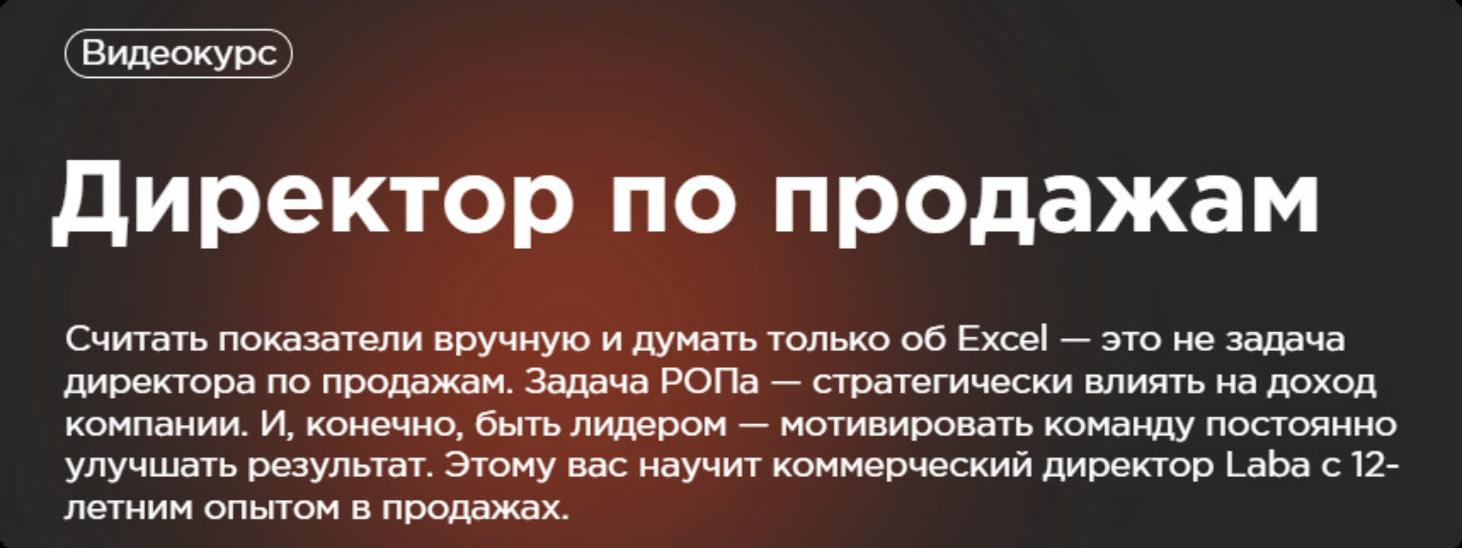 [LABA] Директор по продажам (Илья Рейниш)