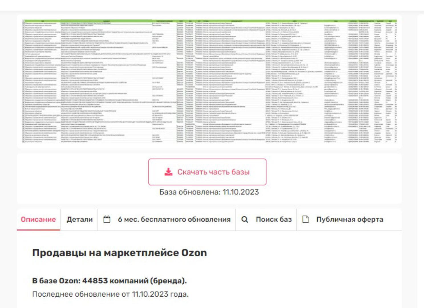 [rus-base] Продавцы на маркетплейсе Ozon