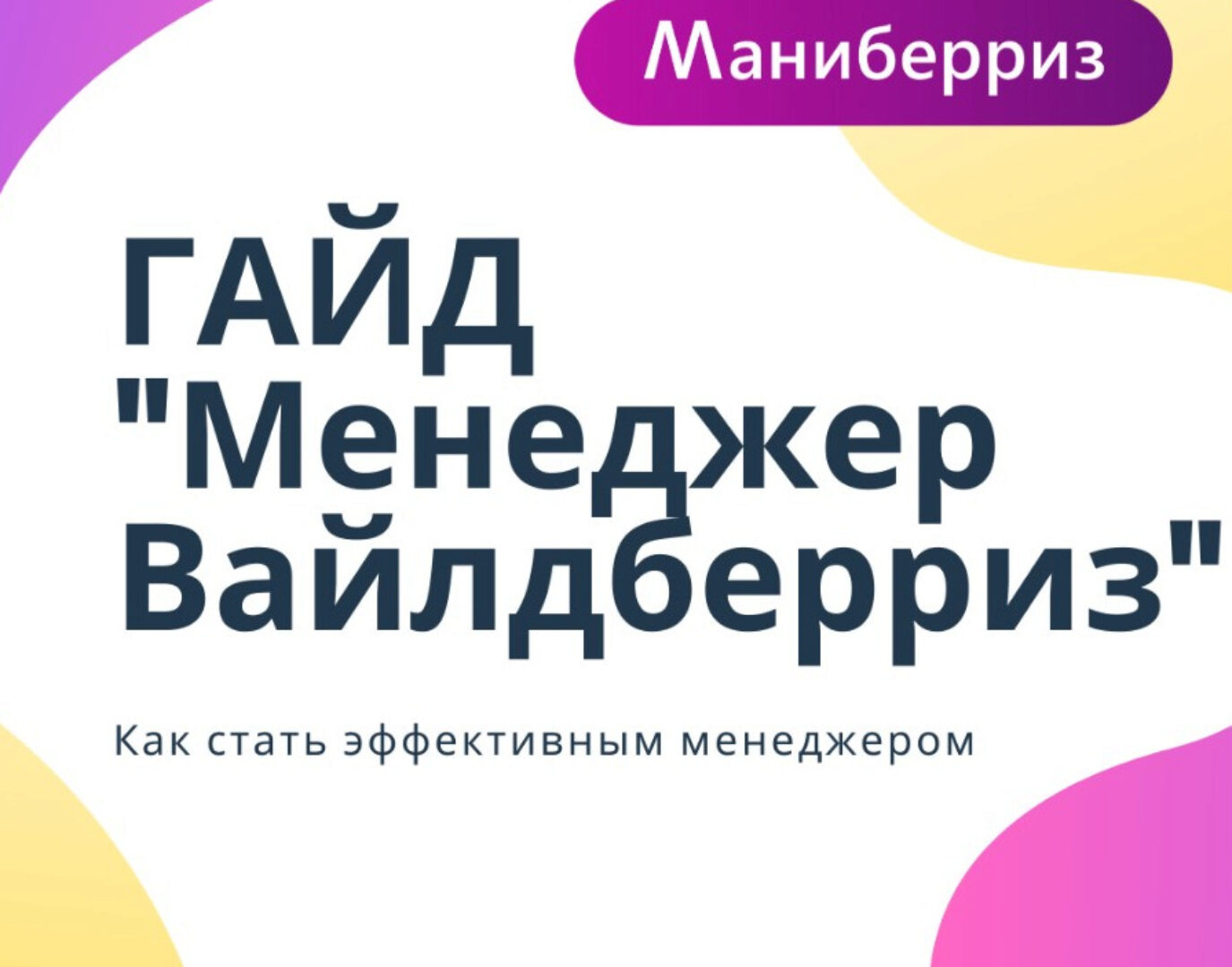 [Маниберриз] Гайд «Менеджер Вайлдберриз» (Анастасия Павлова)