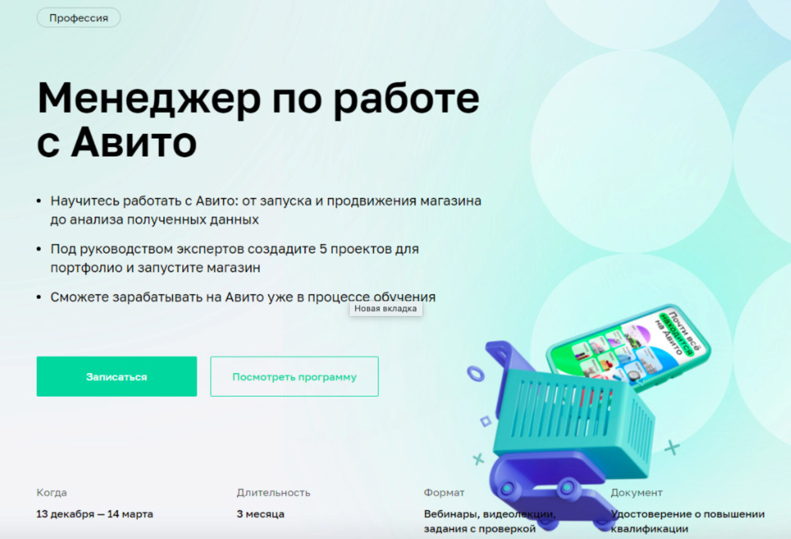 [Нетология] Менеджер по работе с Авито (Дмитрий Бурлаков)