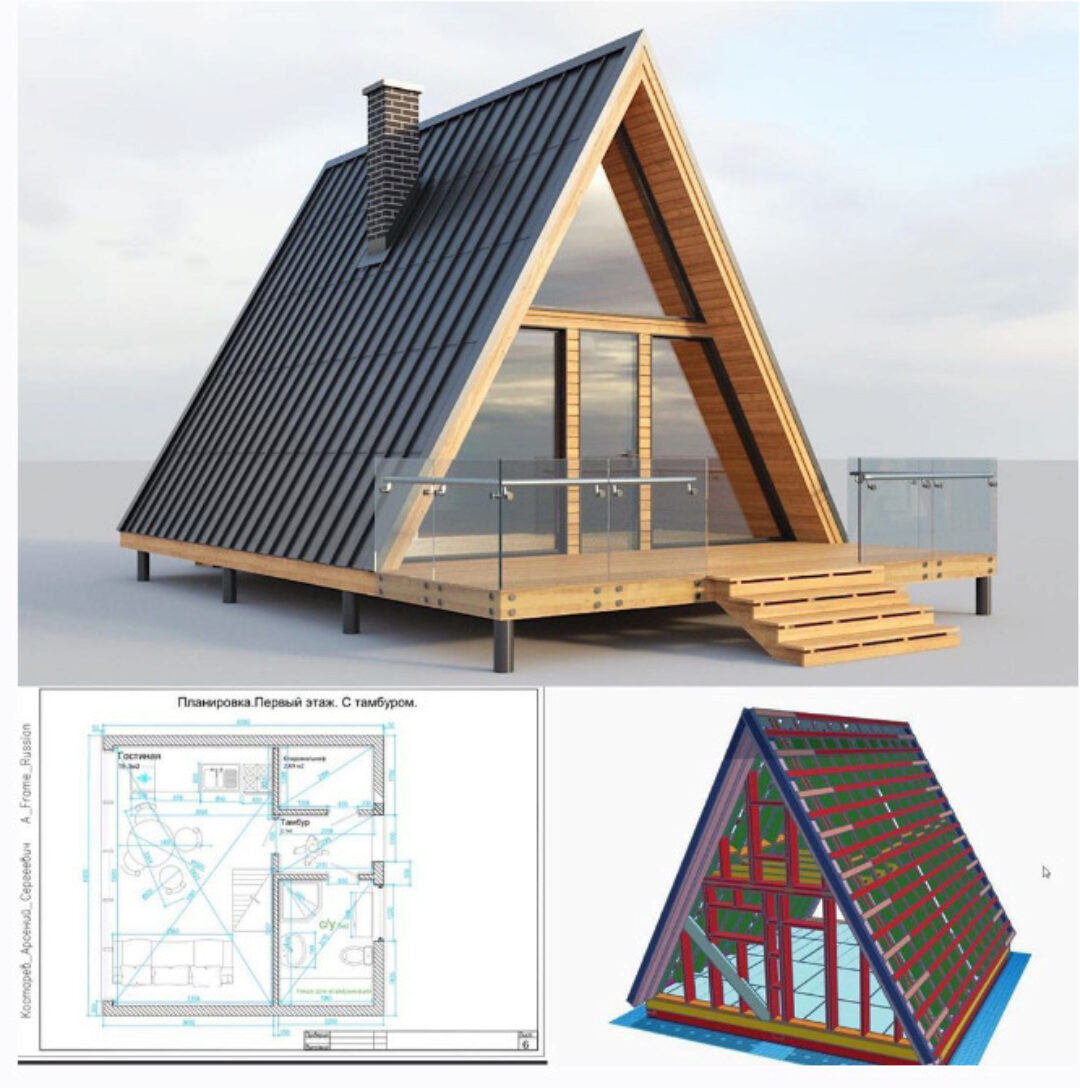 Проект Космос, дом 6х6 с террасой (Арсений Костарев)
