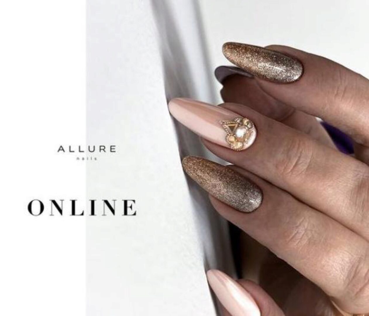 Комбинированный маникюр + укрепление гелем в различных техниках (Ирина Ахтямова)