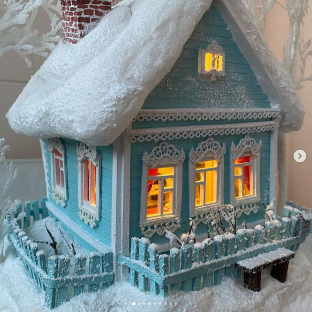 [gala_khrisanova] Миниатюрный зимний домик (Галина Хрисанова)
