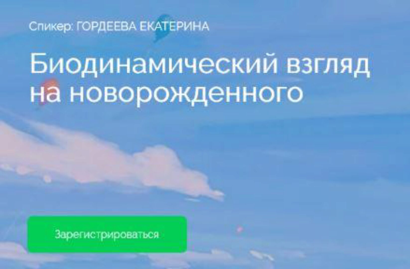 Биодинамический взгляд на новорожденного (Екатерина Гордеева)