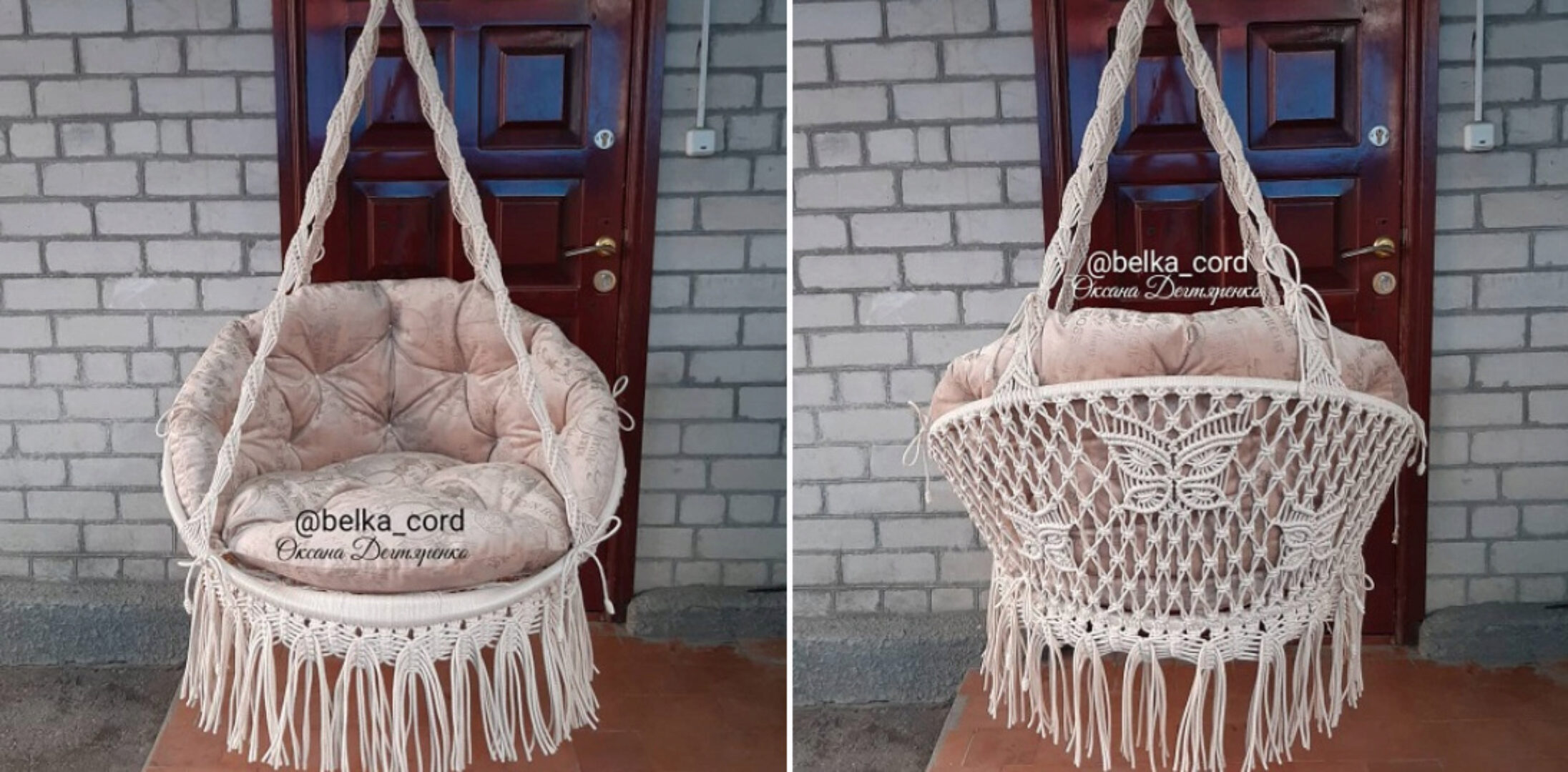 [Макраме] Качель с бабочками (Оксана Дегтяренко)