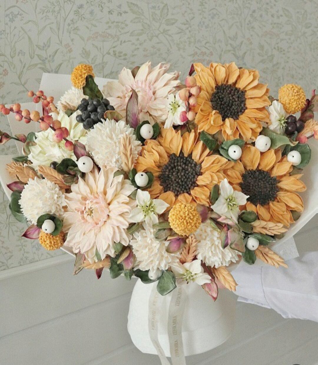 [Zefir.mira] Осенний букет из зефирных цветов (Мирослава Садовая)