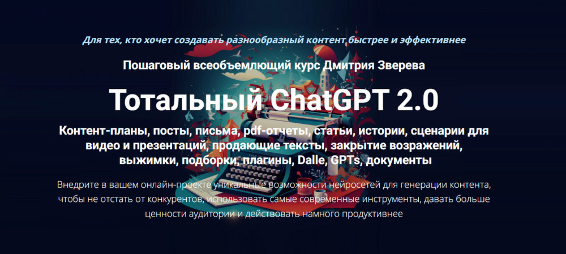 Тотальный ChatGPT 2.0. Тариф Стандарт (Дмитрий Зверев)