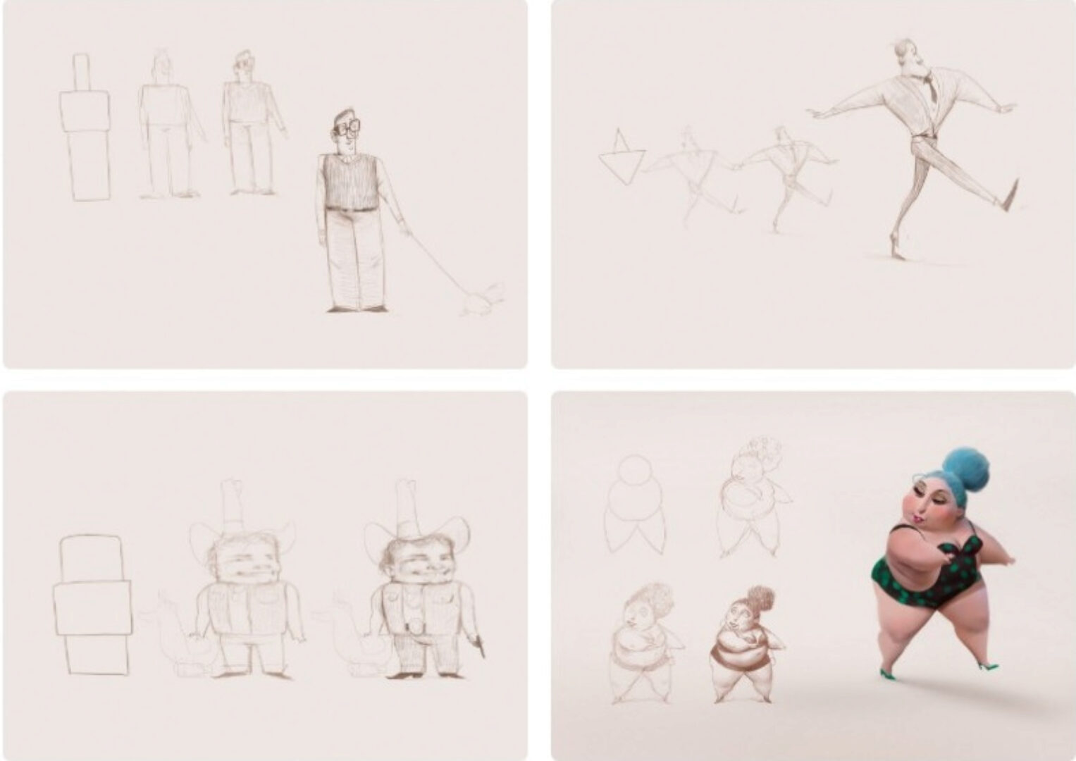 Рисование персонажей на основе простейших фигур (Максим Костенко)