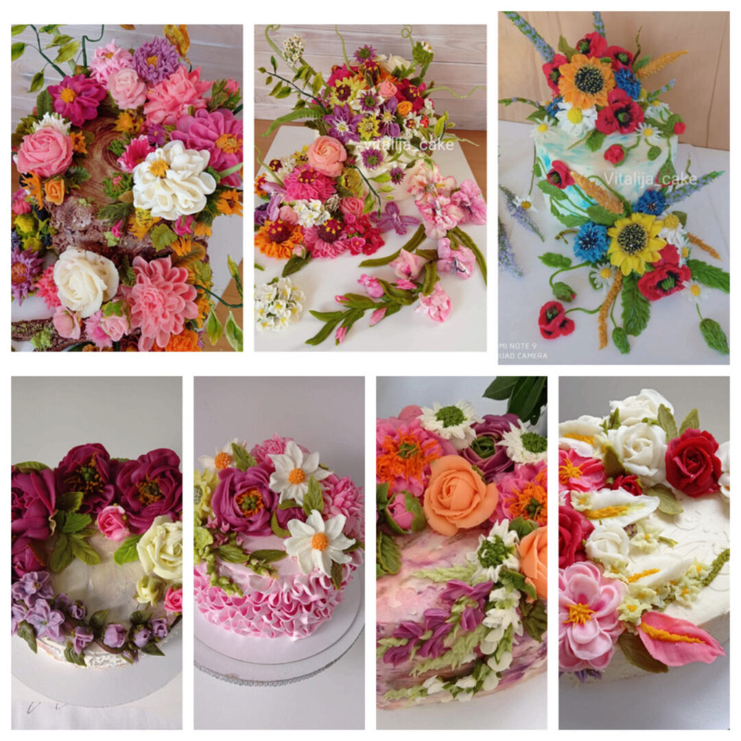 Кремовая флористика. Торты в кремовой флористике (Виталия Сейдаметова)
