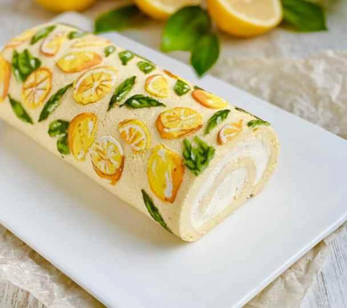 [cake_russia] Бисквитный рулет с рисунком (Виктория Назаренко)