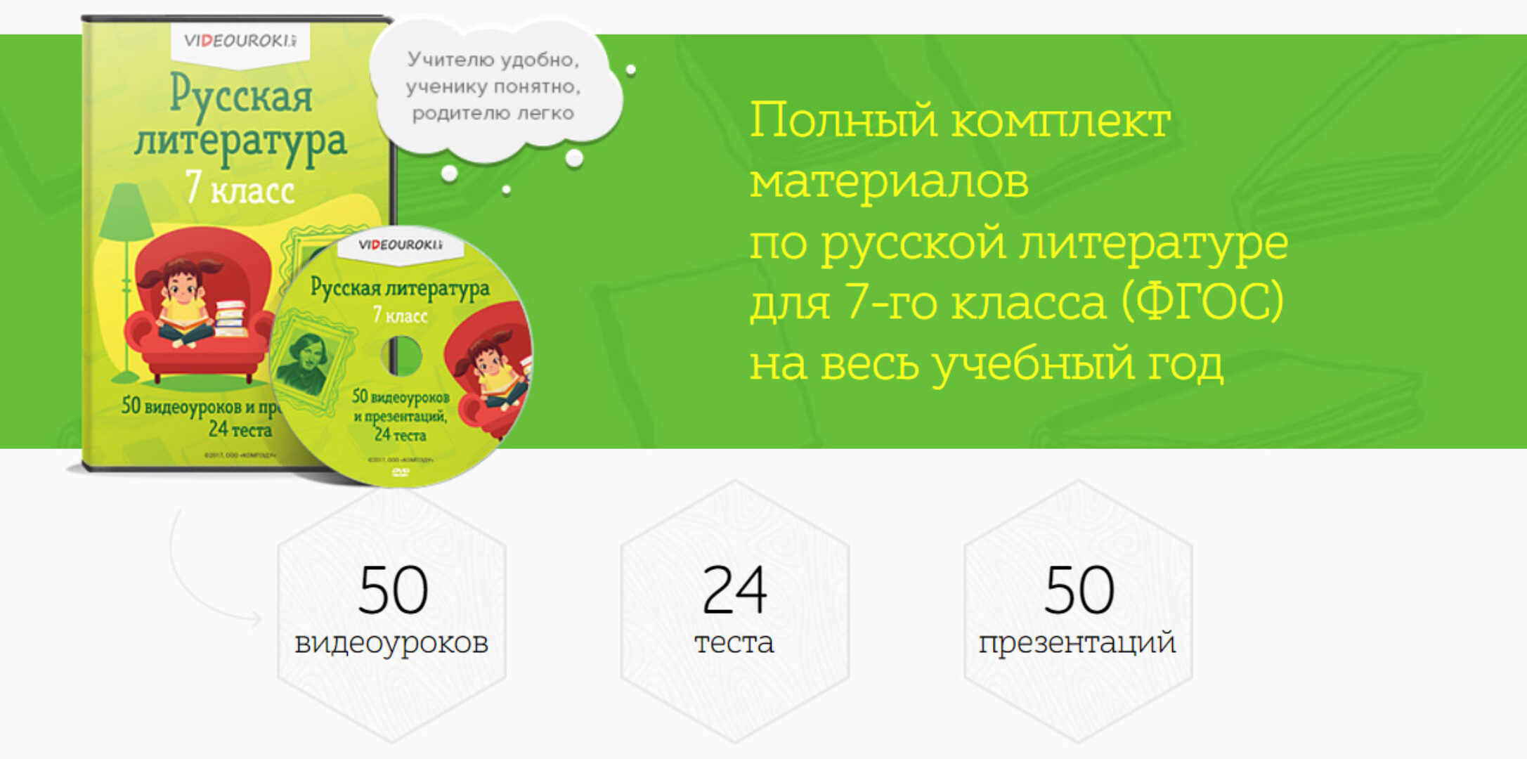 [Videouroki] Полный комплект материалов по русской литературе для 7-го класса (ФГОС) на весь учебный год (Дмитрий Тарасов)