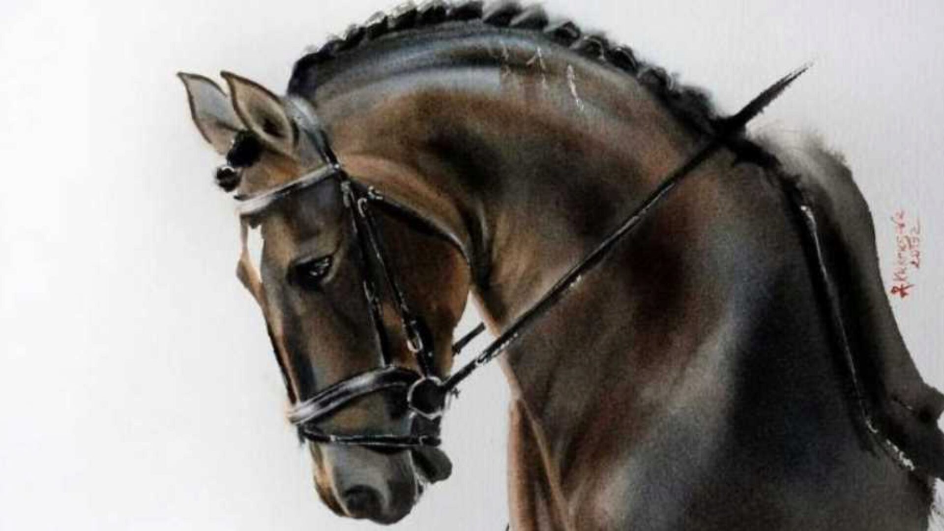 Лошадь акварелью (Ира Кукрусова)