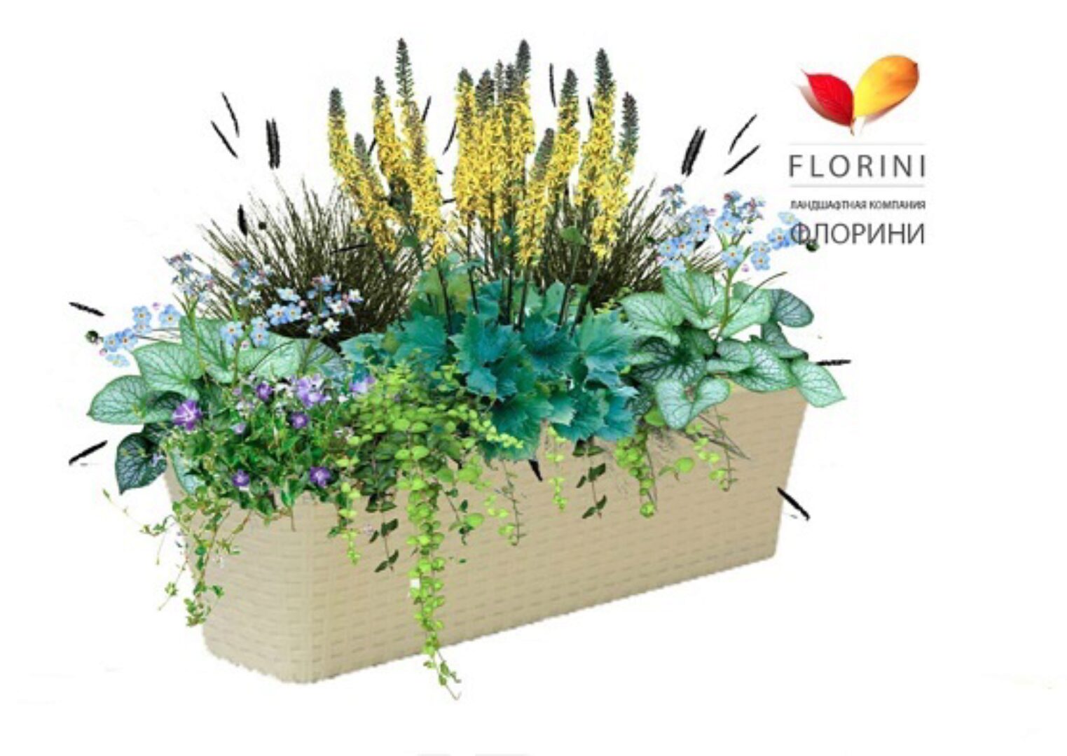 Клумбы в горшке - 32 проекта [Florini]