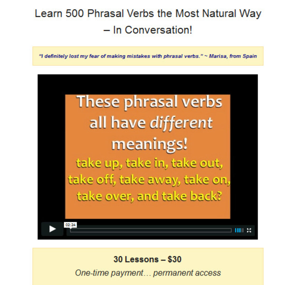 Phrasal Verbs Intensive Course (Shayna McHugh)