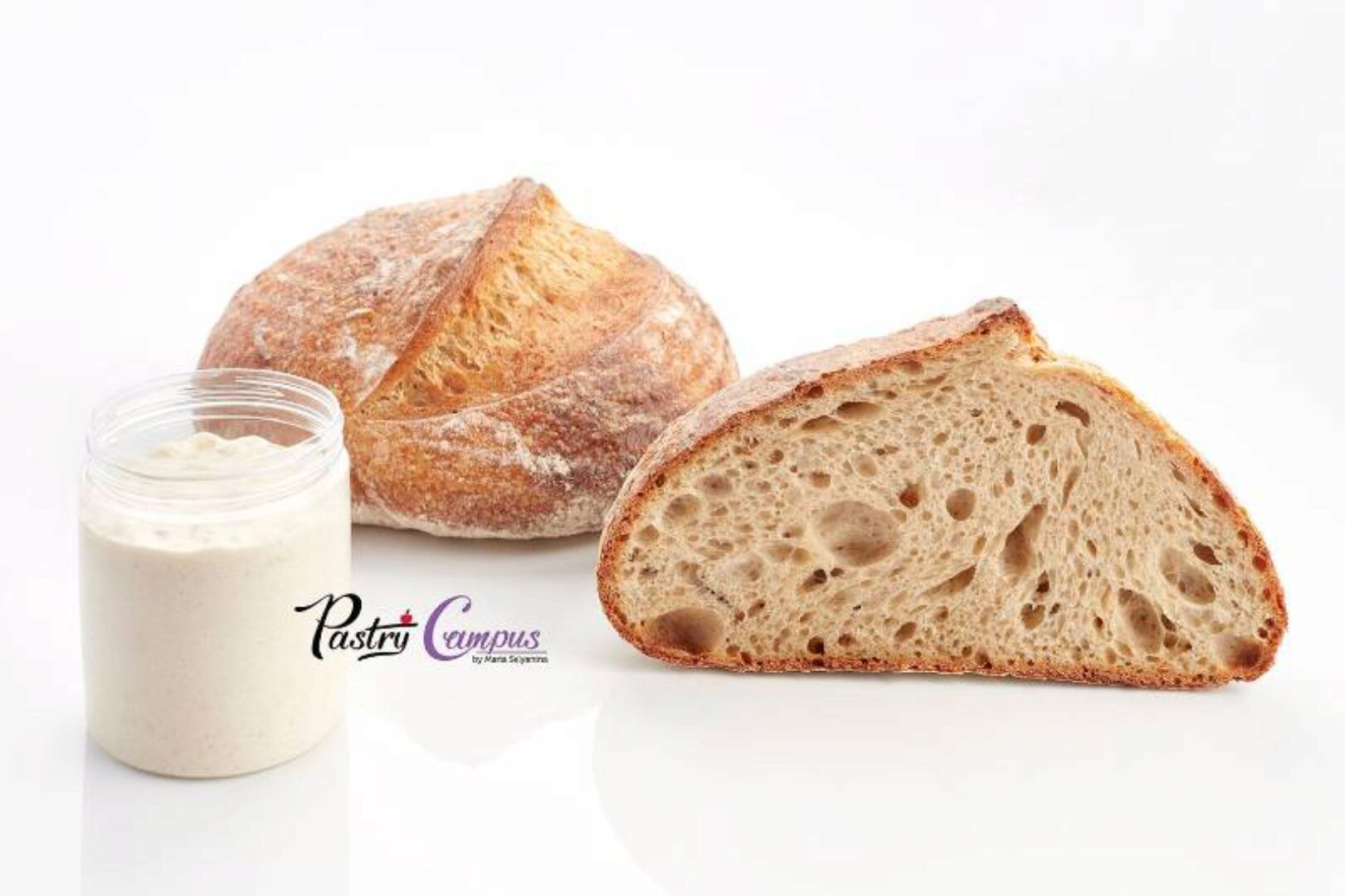 [Pastry Campus] Пшеничный хлеб на закваске и багет (Мария Селянина)