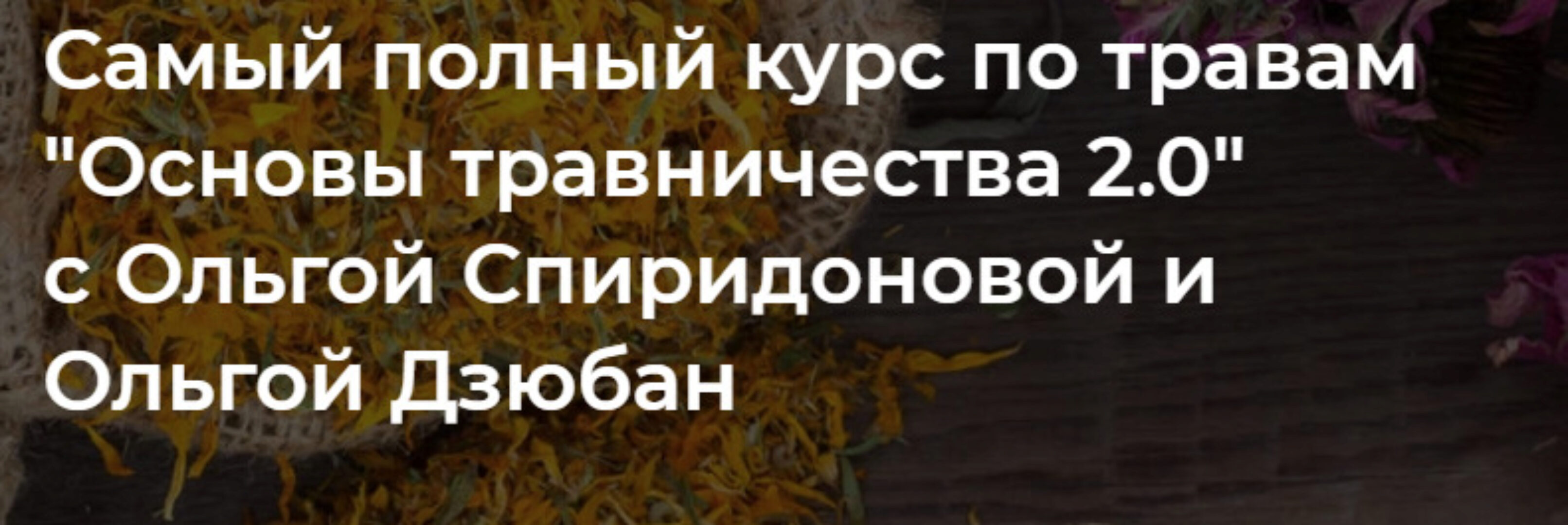 Основы травничества 2.0. Тариф Всё сама  (Ольга Спиридонова, Ольга Дзюбан)