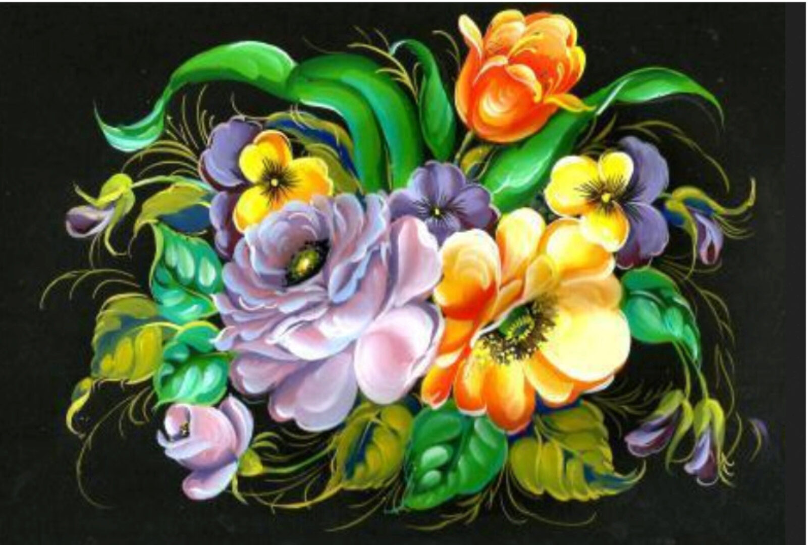 Букеты в стиле жостово (Зинаида Голубева)