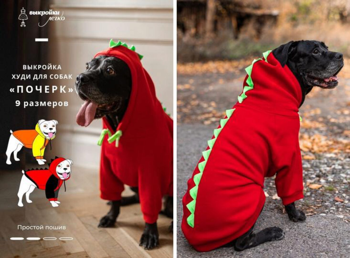 [patterneasy] Худи для собаки Почерк. Размеры XS-6XL
