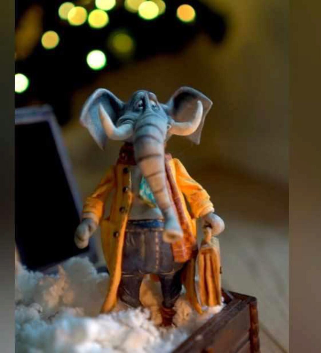 [Школа ватного мастерства Альгодон] Практикум 2.0 — Ватное скульптурирование Мультяшный слон (Лена Арцыбасова)