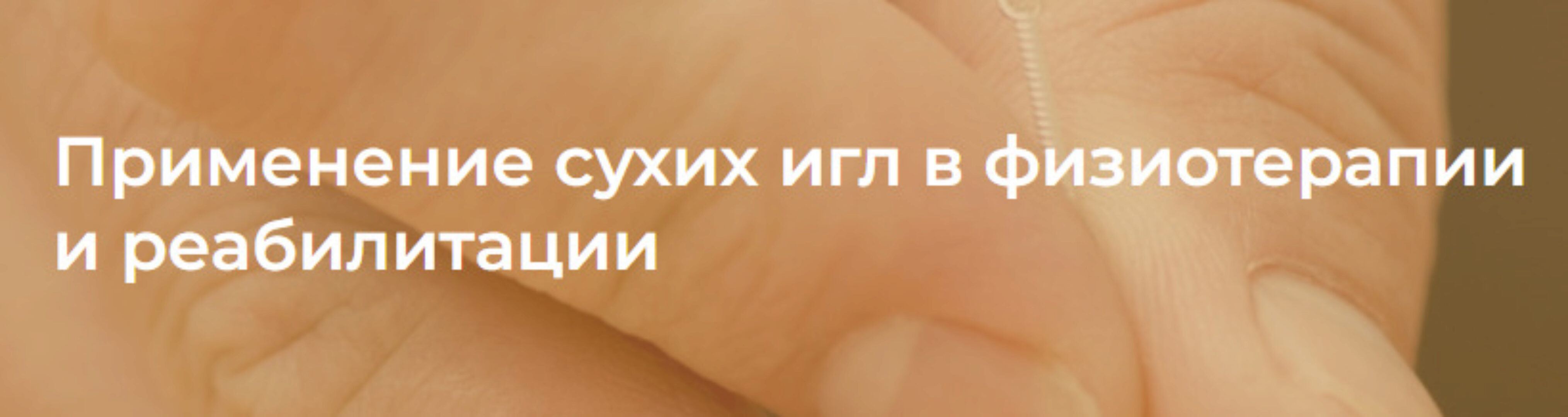[4clinic] Применение сухих игл в физиотерапии и реабилитации. Август 2023 (Владимир Демченко)